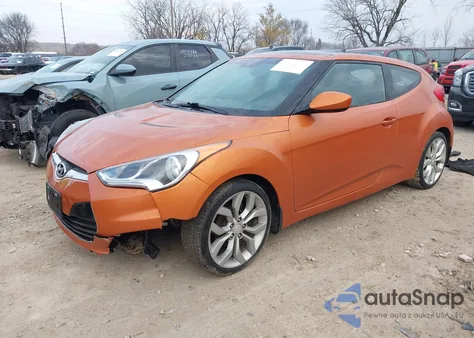 2012 Hyundai Veloster Base W/Black from USA, damaged, VIN KMHTC6AD2CU044065